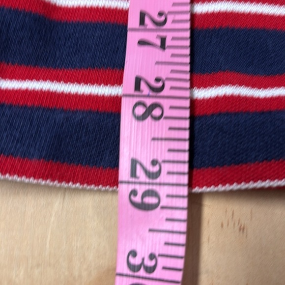 Polo by Ralph Lauren Men's 2 Button Shirt Red White & Navy Stripes Size Large - Picture 10 of 13